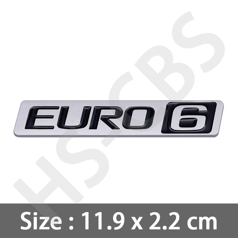 

3D Металева Емблема Значок EURO6 EURO 6 Наклейки на Двері Крило Багажник Кузов Автомобіля Для Volvo FH420 FMX500 FMX330 FM FH16 FWL FH XL FM420 FL