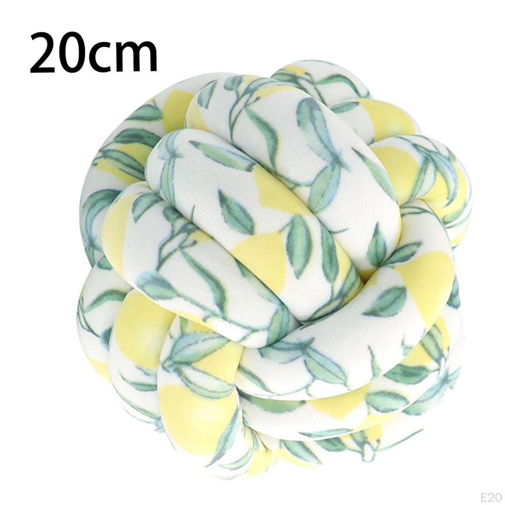 Knot Pillow Ball Tlusté Pohodlné vázané polštáře pro domácí pohovku v obývacím pokoji Světle šedá