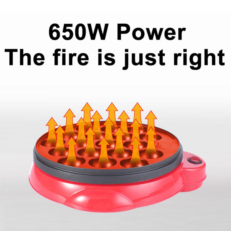 650W Household Maruko Baking Machine Electric Takoyaki Maker Donut Octopus Ball 18 Holes Grill Pan Professional Cooking Tools