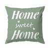 Watercolor Green Leaves Sweet Home Print Home Decor Pillowcase Bedroom Living Room Sofa Decoration Polyester Cushion Cover