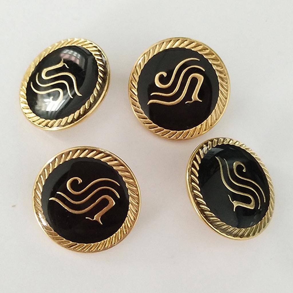 Airport Uniform Buttons Rustproof Metal Buttons Fasteners Airline Crew Buttons for Airline and Ground Crew