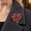Fashionable Accessory for Women Vintage Butterfly Brooch Women, Heart Shape Rhinestone Lapel Pin, Durable Metal Jewelry Fashion Suit Coat Scarf