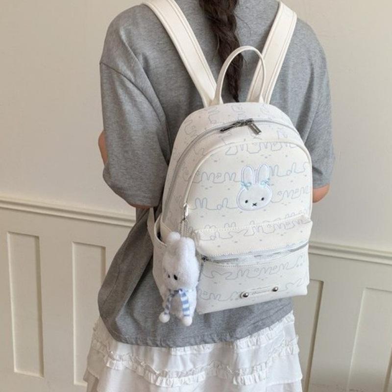 Schoolbag Korean version ins Cartoon Sweet Miffy Rabbit Backpack Women's Large Capacity Exquisite Cute Tote Bag Versatile Backpack