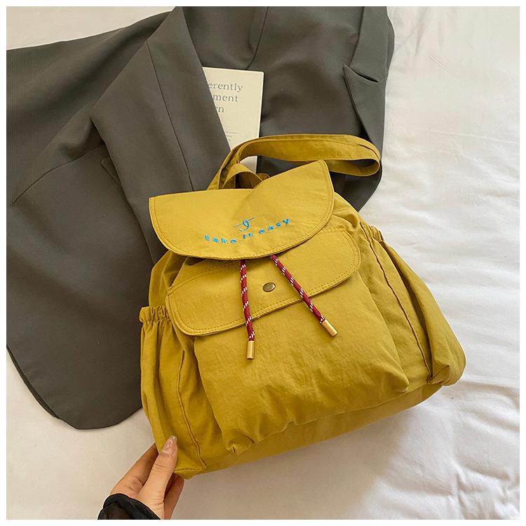 Backpack Bag Women's 2025 New Summer Korean Niche Foreign Style College Style Large Capacity Casual Canvas Schoolbag