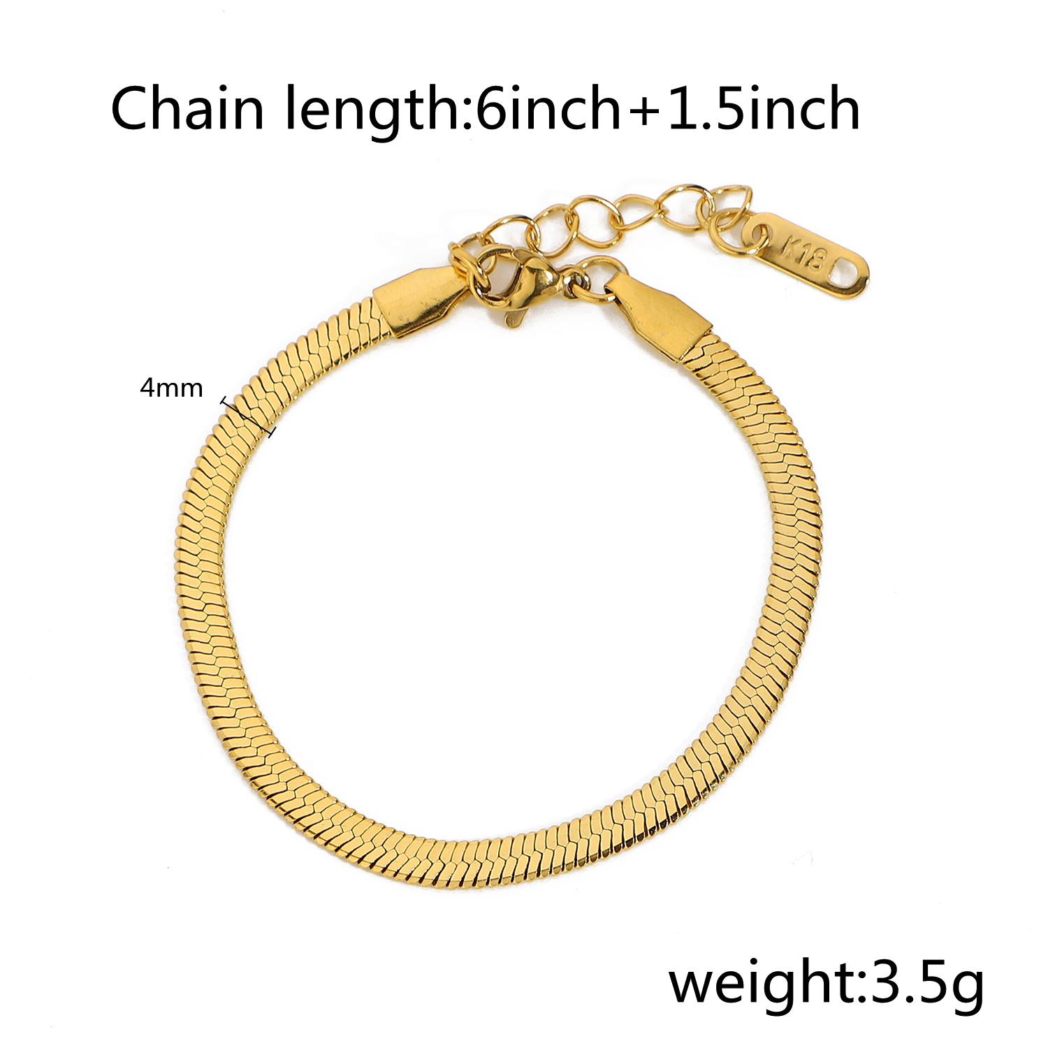 

Uworld Fashion Link Chain Stainless Steel Bangle Bracelet for Women Exquisite Golden Metal Texture Jewelry Girl Beach Gift Man