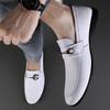 Fashion Genuine Leather Men Shoes Casual Brand Formal Mens Loafers Moccasins Italian Breathable Slip On Male Boat Shoes New Men Flats