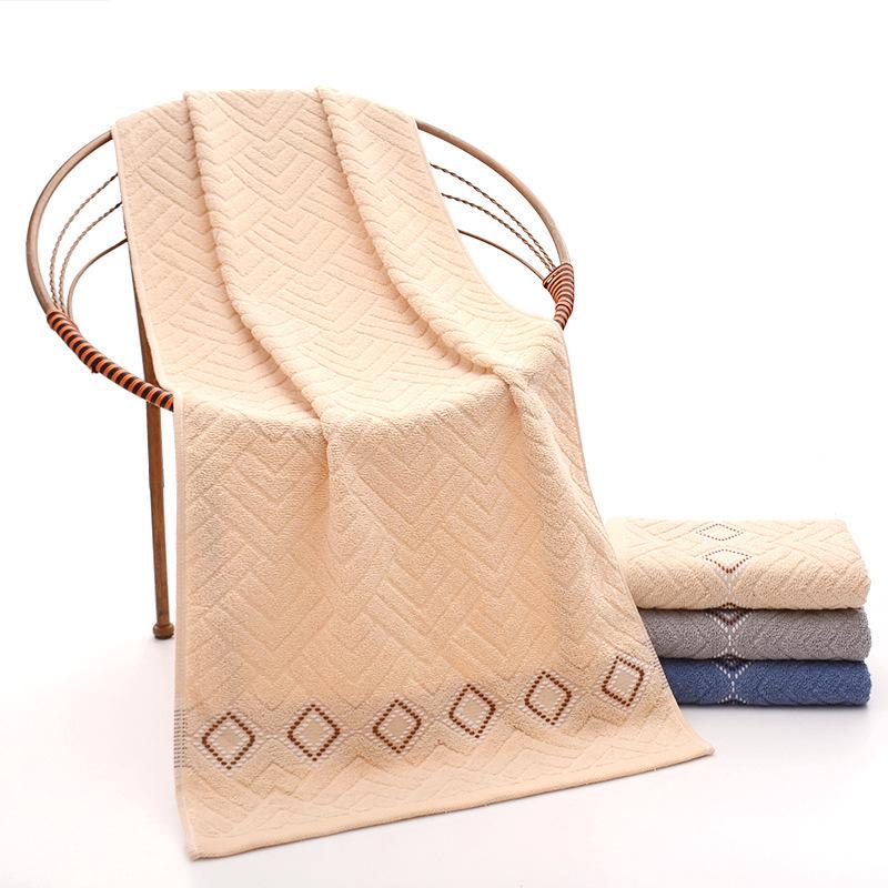 Thickened Absorbent Bath Towel - Large Pure Cotton & Polyester Blend, 90x40 cm, Suitable for Adult Face and Household Use
