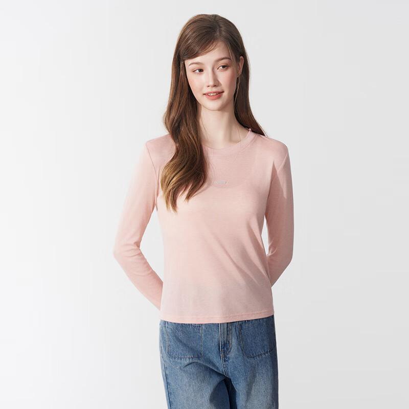 Ledding Korean Style Commuter Round Neck Long Sleeve T-shirt S