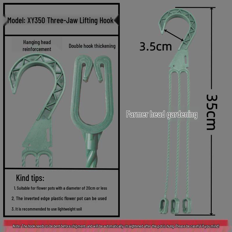 Self-Watering Hanging Flower Pot with Hook for Spider Plant, Pothos, Orchid – Wall Mounted Plastic Basket 1 Piece - Plastic