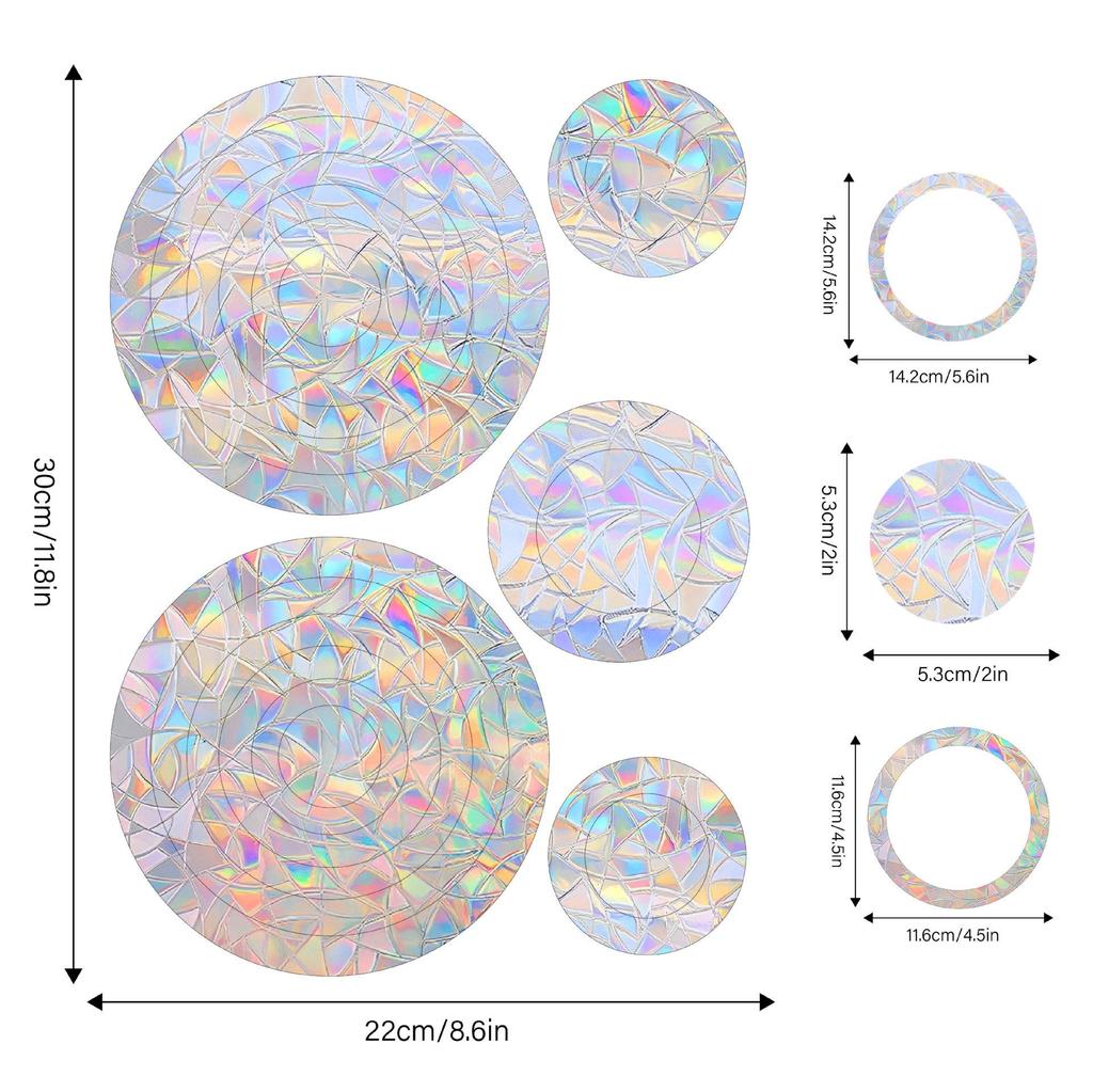 Aike Sun Prism Regenbogen Schmetterling Fensterglas Aufkleber