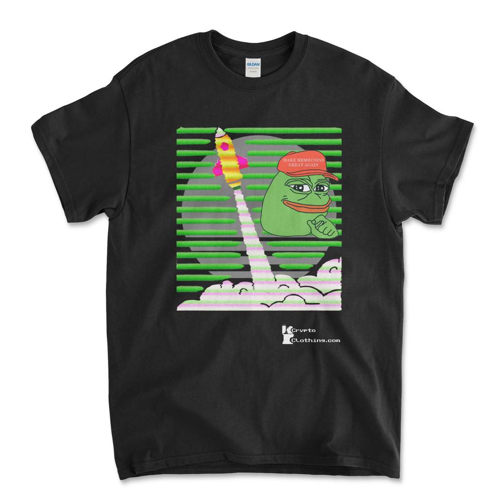 PEPE COIN Crypto Cryptocurrency Altcoin HODL Black T-Shirt UPC92 Unisex T-Shirt XL