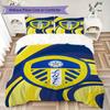 Leeds United Vzorované povlečení Sada přikrývky Potah na přikrývku Povlak na polštář Domácí dekorace Dárek k narozeninám (1 * povlak na peřinu + 2 * povlak na polštář bez jádra)67