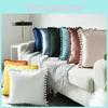 Luxurious 45x45cm Pom-poms Cushion Cover In Soft Velvet For Elegant Home Dcor