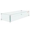 VEVOR Fire Pit Wind Guard, 38 X 10.5 X 6 Inch Glass Wind Guard, Rectangular Glass Shield, 0.3\" Thick Fire Table