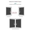90 180 Degree Luminous  Door Buckle Anti-theft Door Hasps Protable Door Lock Guard  Indoor