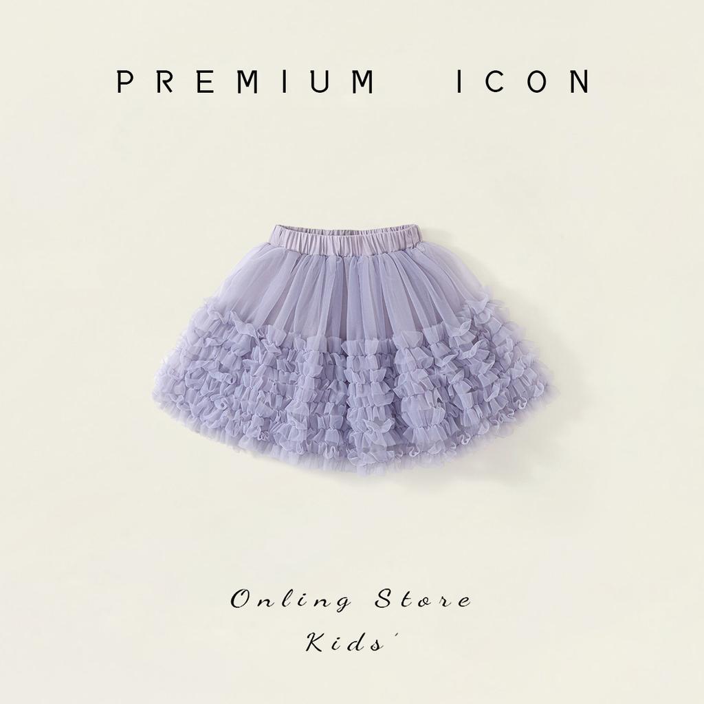 Mädchen Mesh TUTU Rock 2025 Sommer neu Kinder süße Prinzessin flauschiger Kuchenrock