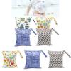 Asenappy Waterproof Baby Diaper Bag With Double Zipper Digital Print 30x36cm
