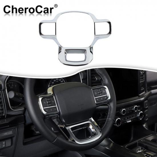 Chrome Steering Wheel Moulding Decor Cover Trim Interior For Ford F150 -
