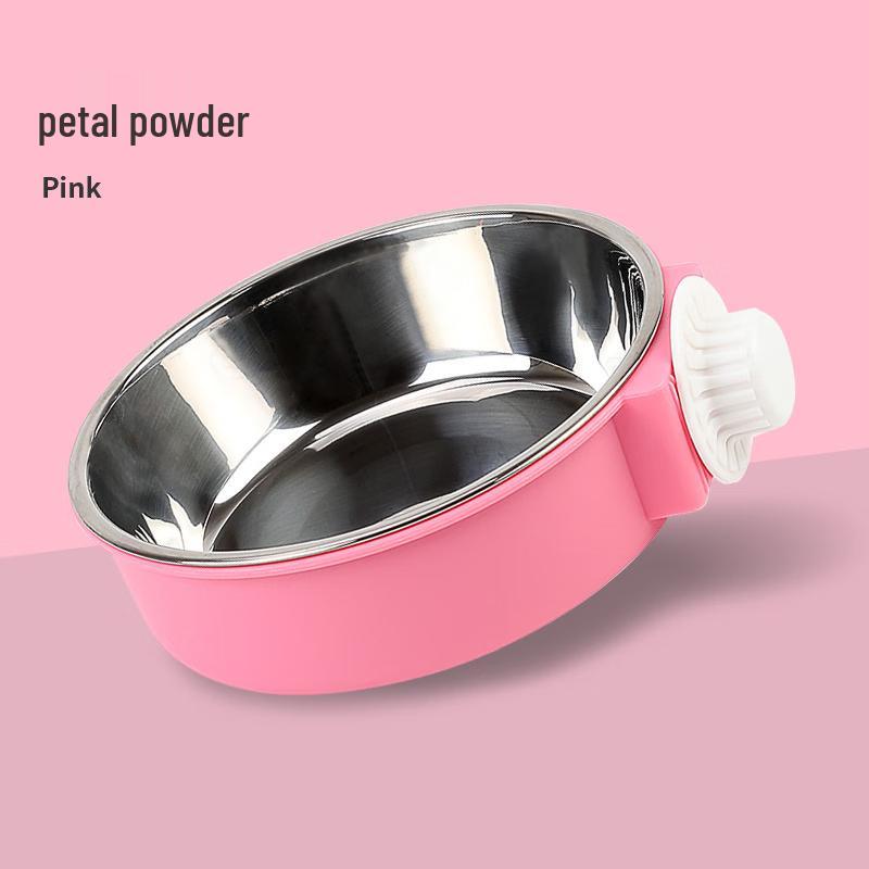 Anti-Tip Hanging Stainless Steel Pet Bowl