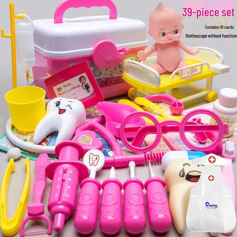 Kids' Doctor Nurse Playset: Stethoscope, Syringe, Toothbrush for Parent-Child Interaction & Learning