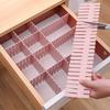 DIY 4Pcs Adjustable Plastic Drawer Divider - Suitable for Socks, Cosmetics and Office Supplies for Home Organization.