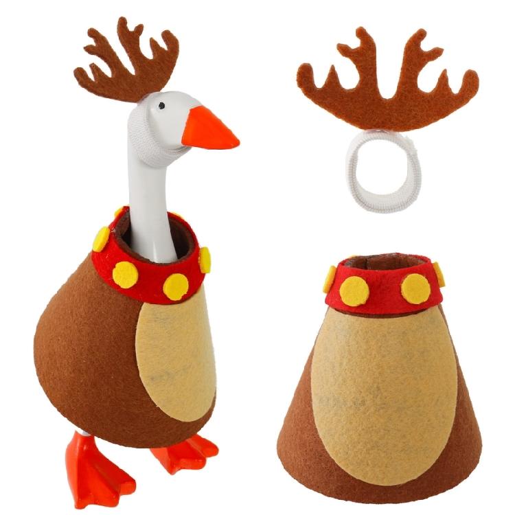 Elegant Holiday Porch Geese Decoration For Christmas New Year Outdoor Garden Yard Decoration Fabric Accessory