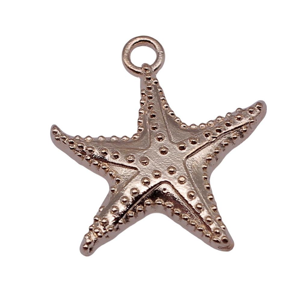 Starfish Charms Multi Color Metal Pendants For Beach Themed DIY Jewelry Accessories