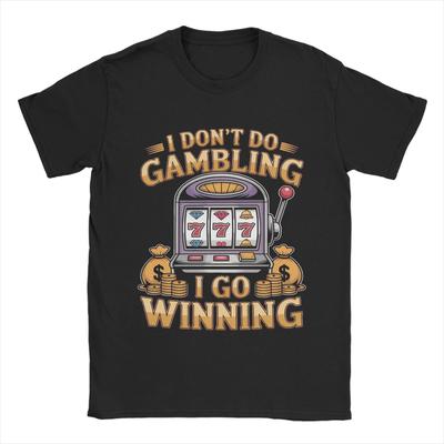 Lustiges Glücksspiel Meme Herren T-Shirt Lässige T-Shirts Kurzarm Rundhals T-Shirts Reine Baumwolle Geschenkidee Kleidung