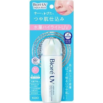 Bioré UV (plus) Biore UV Aqua Rich Aqua Highlight Lotion 70 ml Soin solaire Bien agiter jusqu'à ce que vous entendiez un clic, puis verser une petite quantité dans la paume de la main
