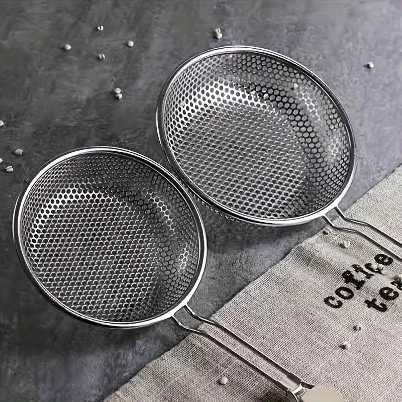 Hot 36cm Stainless Steel Colander with Wooden Handle Fine Mesh Skimmer Spoon for Cooking Food Prep Grease Filtering