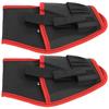 2 db Elektromos fúró övtáska Hordozható vezeték nélküli villanyszerelő szerszám Multifunkcionális táska Piros szegéllyel