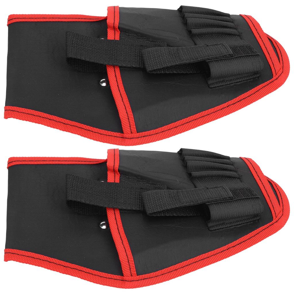 2Pcs Electric Drill Belt Pouch Portable Cordless Electrician Tool Multifunctional BagRed Edge