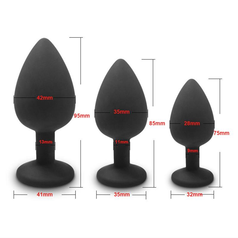3 Size  Soft Silicone Anal Plug Sex Toys for Women Men Erotic Massager Stimulator Dildo Vibrator Anal Toys Adult Product Plug