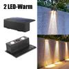 LED Solar Garden Lights Outdoor Garden Square Wall Lamp IP65 Waterproof Solar Powered Light Yard Balcony Fence Decoration Lamps