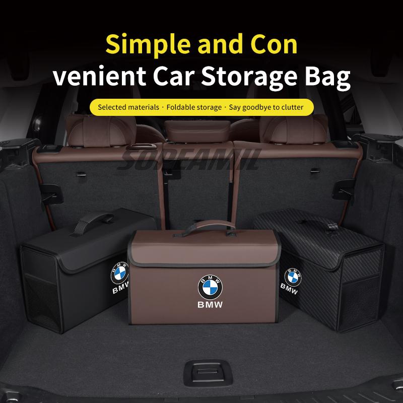 For BMW E39 E46 E60 E90 F10 F15 F20 F25 F30 G20 G30 X1 X3 X4 X5 X7 Car Trunk Storage Box Organizer Foldable Stowing Tidying Bag