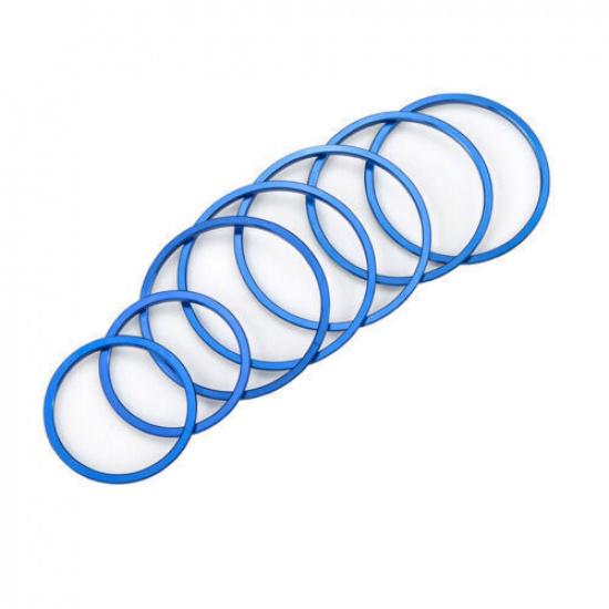 For Benz X253 GLC 2016- Console Air Outlet Aluminum Blue Vent Ring Trim 7PCS