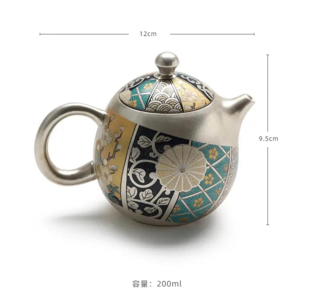 Japanese-style Teapot Porcelain Tire Package Silver Teapot Justice Cup Master Cup Tea Ceremony Accessories Tea Set Tea Infuser