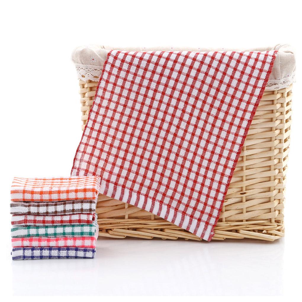 Dish Cloth Cotton Dry Kitchen Towel Absorbent Cleaning Tea Rag Kitchen Duster Towel