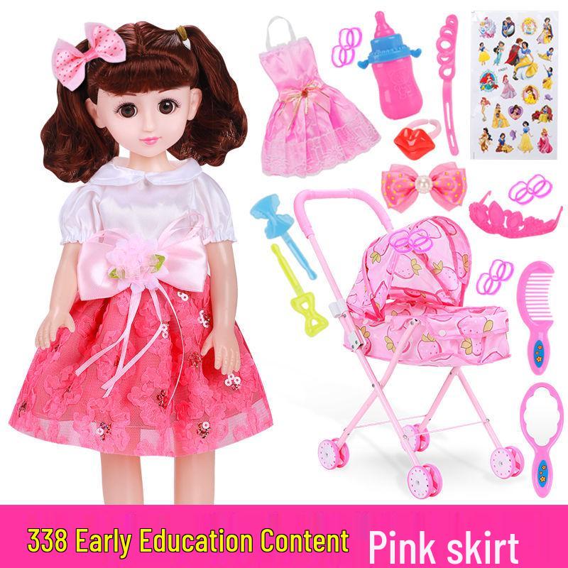 Princess Doll Stroller & Playhouse Set - Real Toy Birthday Gift for Girls
