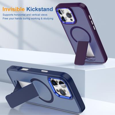 Novo Suporte Invisível Sensível ao Toque para Capa de iPhone, Design de Sucção Magnética com Furo de Precisão Retrô para Capa de iPhone