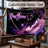 Cat Theme Throw Blanket Custom Name Text Personalized Blanket Soft Cozy Blanket for Home Sofa Bed