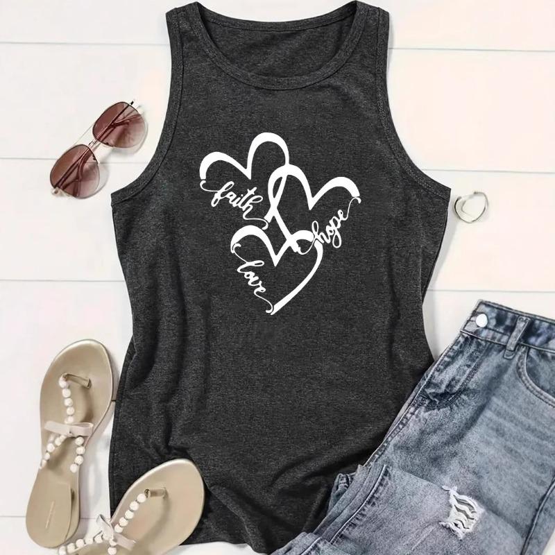 Versatile Women's Clothing Comfortable Heart-shaped Printed Soft Large Vest