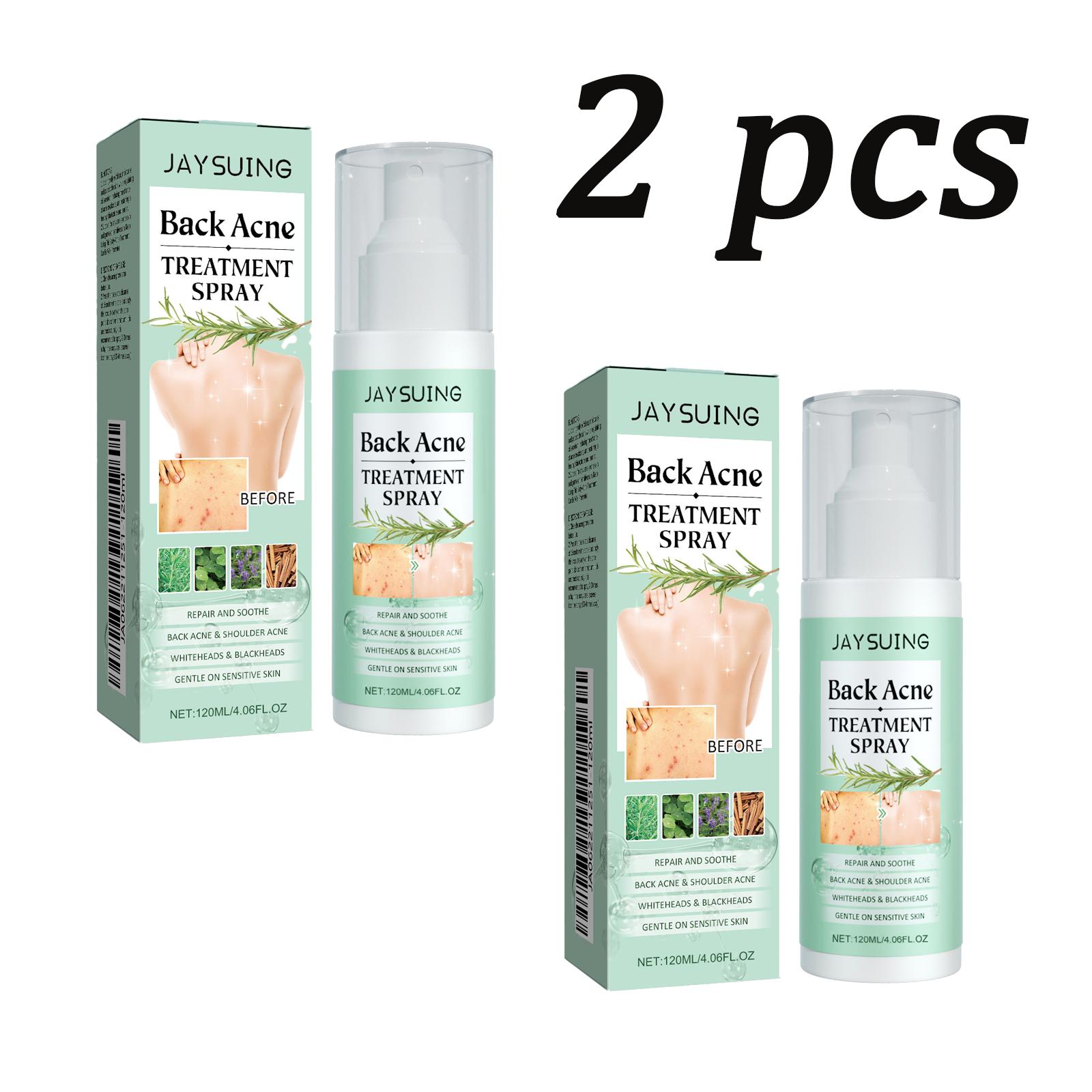 

Jaysuing Back Acne Spray 120ml reduces blackheads and pimples, smooths skin, soothes back skin, gently moisturizes and cleanses.
