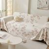 Summer Ice Silk Blanket Nordic Flowers Sofa Blanket Spring and Summer Air Conditioning Blanket Office Nap Shawl Sofa Towel Home
