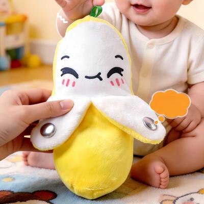 Musical Sensory Toy Soft Fruit Doll Plush Interactive Learning Toy with Sounds for Kids Educational Sensory Gift for Boys Girls