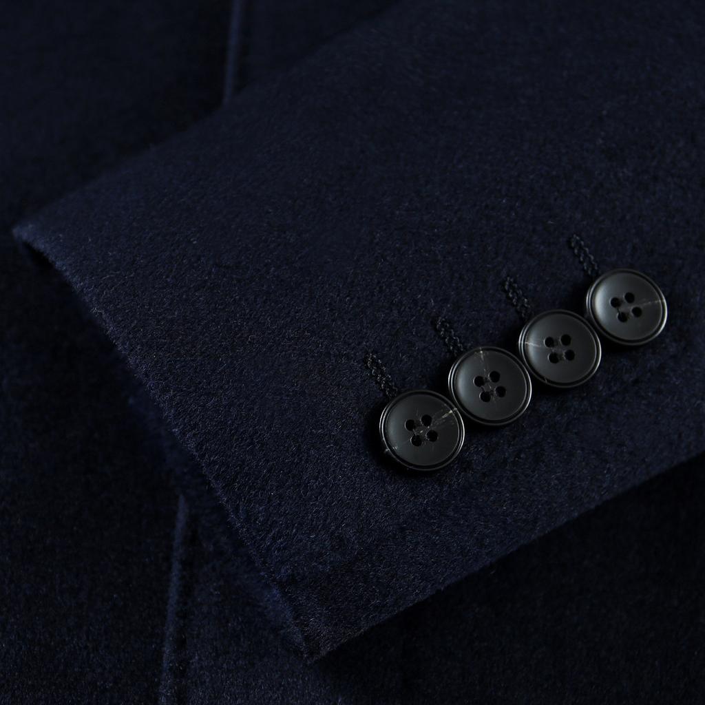 Men's Detachable 100% Cashmere Lined Woolen Coat
