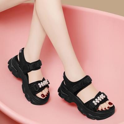 Platform sandalen zomer nieuwe mode verhogend buitenkleding één band met sport en vrije tijd damesschoenen