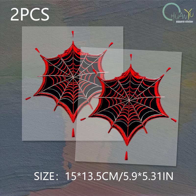 Hollow out car sticker Original spider web Halloween gothic punk classic texture concealer waterproof sticker
