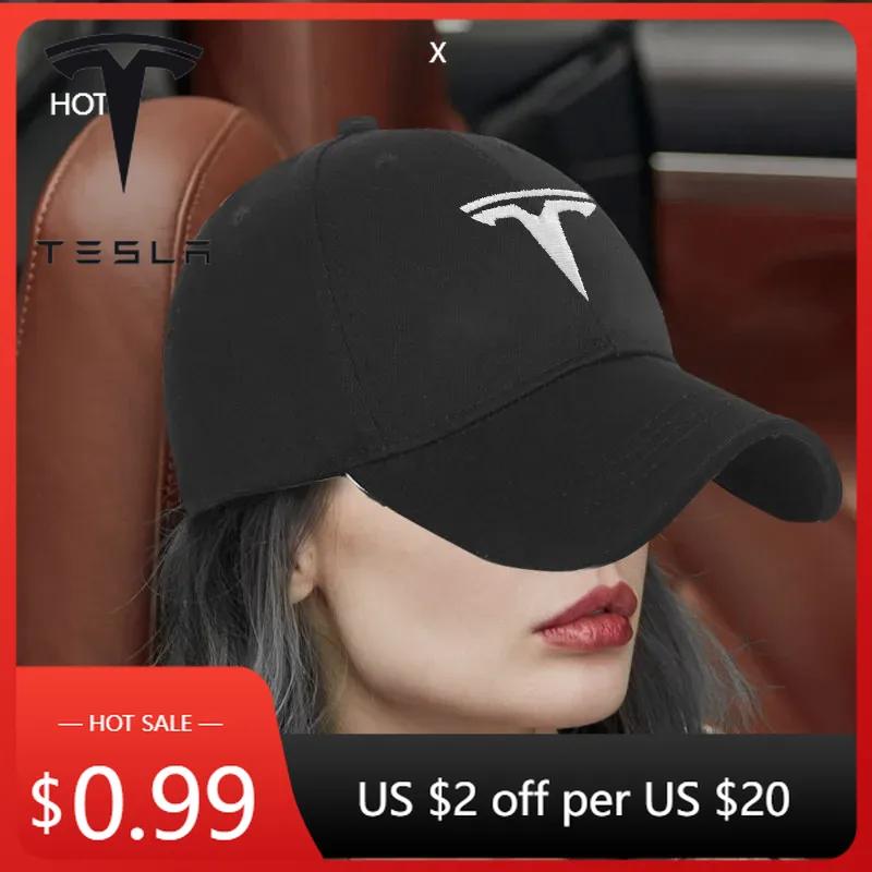 Car Sticker Tesla New Car Baseball Cap Fashion Outdoor Sport Cotton Sunblock Hat Accessorie for Tesla Model 3 Model S X Model Y