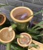Bamboo Water Fountain: Ceramic Stone Fish Tank with Automatic Circulation, Oxygenation, and Humidification